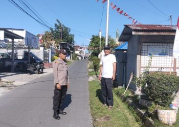 Meriahkan HUT RI Ke 80, Polsek Siantar Martoba Sampaikan Himbauan Mengibarkan Bendera Merah Putih.