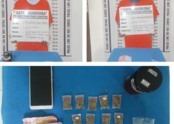 Komitmen Perangi Narkoba, Polres Pematangsiantar Amankan Pemilik Ganja & Sabu di Gang Sumber Sari.