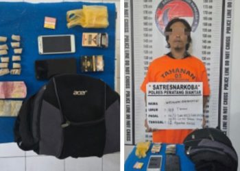 Saat Berkendara , Polres Pematangsiantar Berhasil Amankan Pemilik Ganja 16,49 Gram.