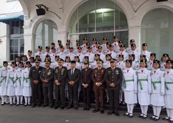 Polres Pematangsiantar Hadiri Pengukuhan Anggota Paskibraka Kota Pematangsiantar Tahun 2025.