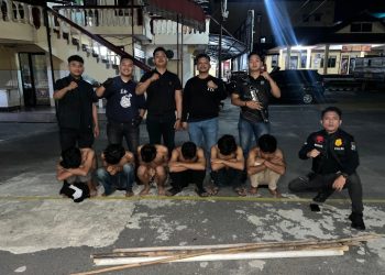 Polres Pematangsiantar Amankan Enam Remaja Diduga Tawuran di Apil Dayok Mirah.