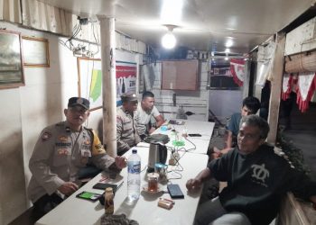 Cegah 3C & Premanisme, Polsek Siantar Timur Laksanakan Saling di Pos Kamling Jalan Senangin.