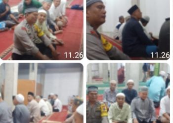 Sholat Jum’at Berjamaah di Masjid Al Fallah, Polsek Siantar Martoba Sampaikan Pesan Kamtibmas.