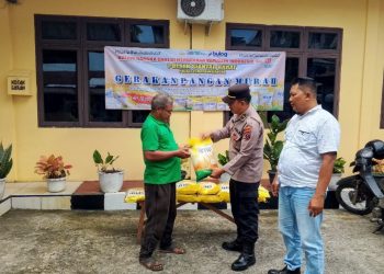 Polsek Siantar Barat Gelar Gerakan Pangan Murah Beras SPHP.