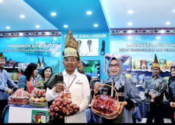 Pada AOE 2025: Kabupaten Simalungun Tampilkan Produk Unggulan Pertanian.