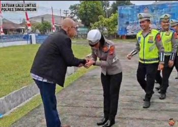 Sat Lantas Polres Simalungun Lepas AIPTU Jaharuddin Rambe Dengan Penghargaan Tertinggi Menuju Masa Purna Bakti.