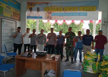 Himbau Kamtibmas, Kapolsek Siantar Timur Hadiri Acara Stand Gerakan Pangan Murah.
