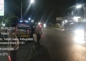 Polsek Tanah Jawa Intensifkan Blue Light Patrol Untuk Lindungi Masyarakat Dari Kejahatan Jalanan.