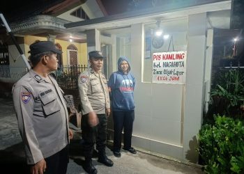 Polsek Siantar Marihat Sambangi Pos Kamling Jalan SM. Raja Cegah 3C & Premanisme.