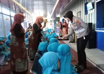 Outing Class, Sat Lantas Polres Pematangsiantar Terima Kunjungan Anak Anak TK YPHI.