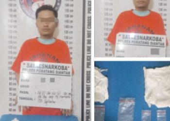 Narkoba Musuh Bersama, Polres Pematangsiantar Tangkap Diduga Pengedar Sabu di Jalan Tangki Gang Satria.