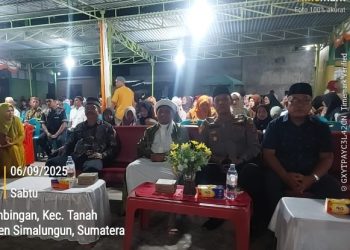 Hadirkan Negara di Tengah Masyarakat, Polsek Tanah Jawa Gelar Pengamanan Peringatan Maulid Nabi Muhammad SAW.
