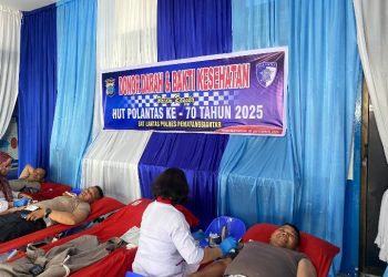 Sambut HUT Polantas Ke - 70, Sat Lantas Polres Pematangsiantar Donor Darah & Bakti Kesehatan.