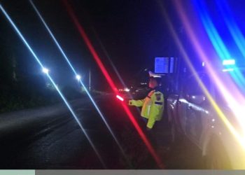 Sat Lantas Polres Simalungun Gencarkan Blue Light Patrol, Antisipasi Balap Liar & Kejahatan Jalanan.