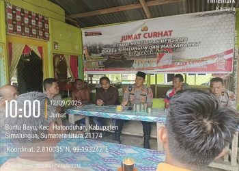 Polsek Tanah Jawa Gelar Jumat Curhat di Warung Kopi, Tingkatkan Kedekatan Dengan Masyarakat.