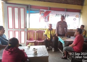 Jumat Curhat Kamtibmas Kepada Masyarakat, Polsek Siantar Marihat Sampaikan Pesan Kamtibmas.