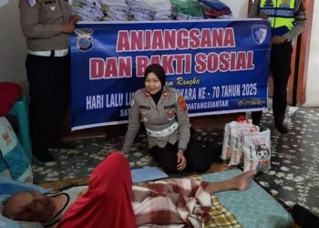 Hari Lalu Lintas Bhayangkara Ke - 70, Sat Lantas Polres Pematangsianțar Anjangsana & Baksos.