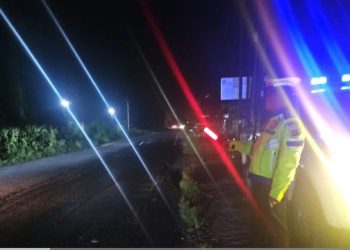 Sat Lantas Polres Simalungun Gelar Blue Light Patrol, Antisipasi Balap Liar & Begal di Malam Hujan.
