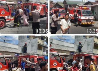 Kebakaran Satu Unit Rumah di Gang Langkat Kapolsek Siantar Utara Cek TKP.