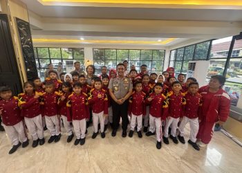 Parade Pocil Binaan Sat Lantas Polres Pematangsiantar Meriahkan Syukuran Hari Polantas Bhayangkara Ke - 70 di Polda Sumut.
