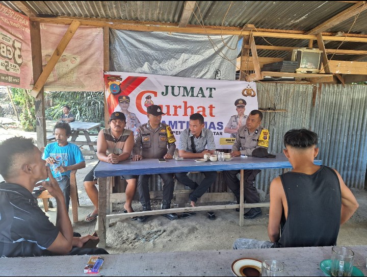 Polsek Siantar Marihat Jumat Curhat Kamtibmas Kepada Masyarakat Dusun Hutabagasan.