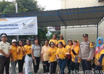 Sampaikan Himbauan Kamtibmas, Polsek Siantar Barat Sambangi Objek Vital di Kelurahan Teladan.