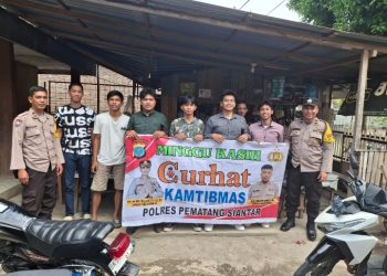 Sosialisasi 110, Polsek Siantar Selatan Minggu Kasih Bersama Jemaat Gereja GBKP Jalan Nias.