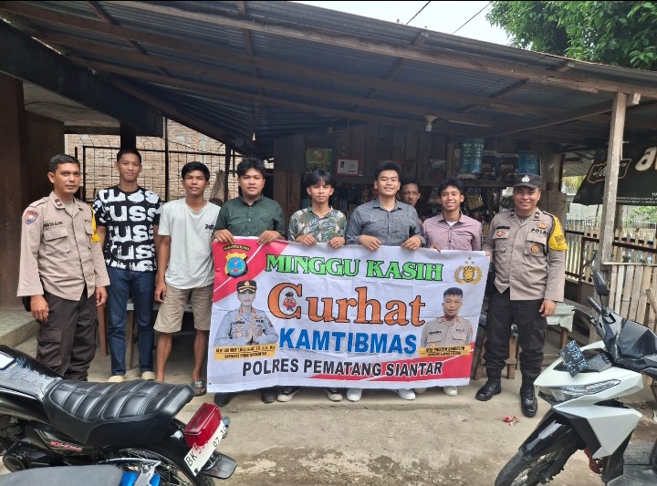 Sosialisasi 110, Polsek Siantar Selatan Minggu Kasih Bersama Jemaat Gereja GBKP Jalan Nias.