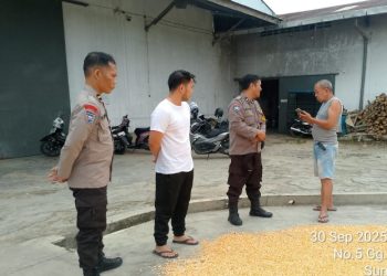 Polsek Siantar Timur Sambangi UD. Samudra Jaya, Jalin Koordinasi Penjualan Jagung Ke Bulog Kota Pematangsiantar.