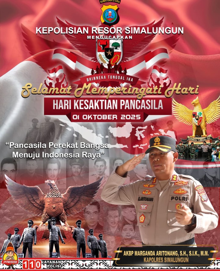 Kapolres Simalungun Ajak Masyarakat Jaga Persatuan di Hari Kesaktian Pancasila 2025.
