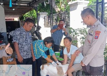 Polsek Siantar Timur Bersama Dinas Terkait Vaksin Rabies Hewan Peliharaan Warga Binaan.