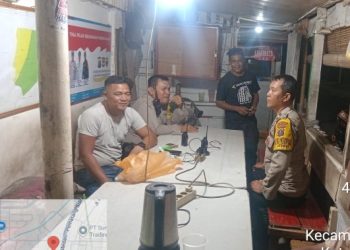 Saling di Poskamling, Polsek Siantar Timur Berpesan Agar Petugas Jaga Ronda.