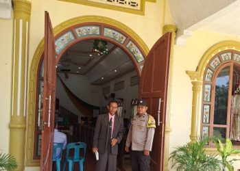 Bhabinkamtibmas Polsek Bosar Maligas Sambangi Gereja GPdI Pasar Baru.