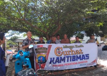 Sosialisasi Call 110 , Polsek Siantar Barat Minggu Kasih Curhat Kamtibmas di Gereja HKBP Sipinggol Pinggol.