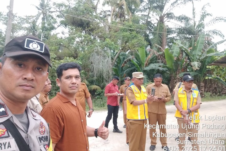 Polsek Bosar Maligas Amankan Kunjungan Kerja Bupati Simalungun di Kecamatan Ujung Padang.