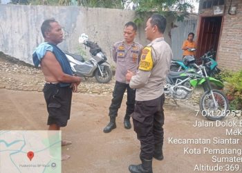 Polsek Siantar Timur Sambangi Diladang Agung Warga Dukung Ketapang.
