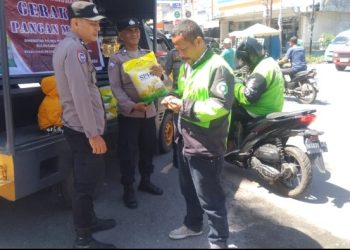 Polsek Siantar Utara Adakan Gerakan Pangan Murah Kepada Masyarakat Beras SPHP Habis Terjual.