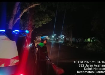 Sat Lantas Polres Simalungun Gelar Patroli Blue Light, Tekan Pelanggaran & Kecelakaan Lalu Lintas di Malam Hari.