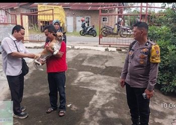 Pastikan Hewan Peliharaan Terhindar Rabies, Bhabinkamtibmas Polsek Siantar Martoba Bersama Instansi Terkait Vaksinasi Rabies.