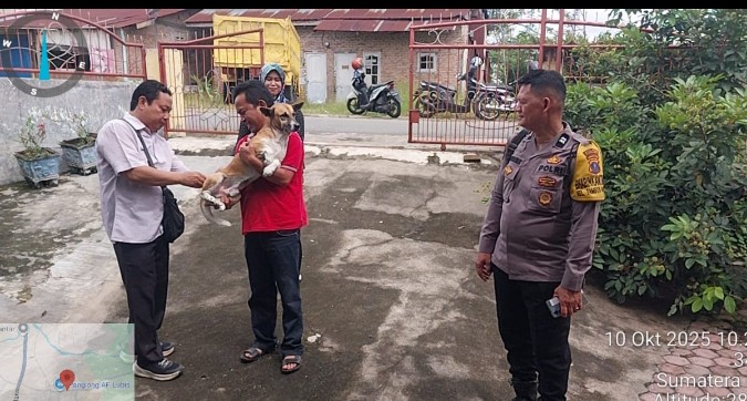 Pastikan Hewan Peliharaan Terhindar Rabies, Bhabinkamtibmas Polsek Siantar Martoba Bersama Instansi Terkait Vaksinasi Rabies.