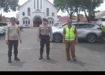 Berikan Rasa Aman , Polsek Siantar Selatan Patroli Ibadah Minggu.