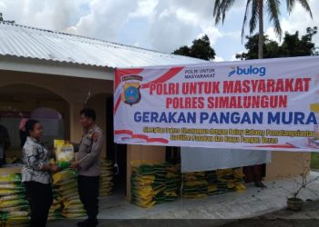 Polres Simalungun Gelar Pangan Murah, 5 Ton Beras Dijual Rp58 Ribu Per 5 Kg Untuk Bantu Masyarakat.