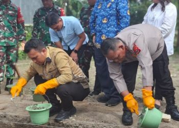 Kapolres Simalungun Hadiri Peletakan Batu Pertama 800 Unit Koperasi Merah Putih, Wujudkan Kemandirian Ekonomi Desa.