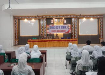 Police Go To School di SMKN 3 Pematangsiantar, Sat Binmas Polres Simalungun Ingatkan Bahaya Bullying & Geng Motor.