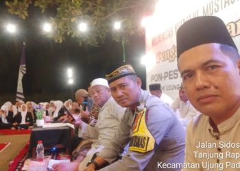 Bhabinkamtibmas Polsek Bosar Maligas Hadiri Pengajian Mujahadah Nihadlul Mustaghfirin, Wujud Sinergi Kamtibmas & Kerukunan Umat.