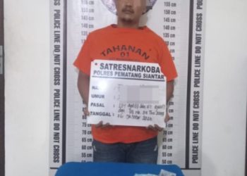 Komitmen Pemberantasan Penyalahgunaan Narkoba, Polres Pematangsiantar Amankan Residivis Miliki Ganja.