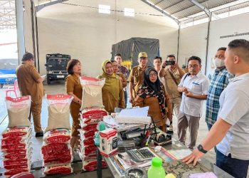 Tim Satgas Pangan Pemko Pematangsiantar Bersama Tim Satgas Pangan Polres Pematangsiantar Melakukan Sidak Harga Eceran Tertinggi ( HET ) Beras.