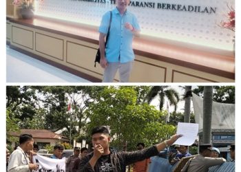 Ketua Gerakan Ikatan Mahasiswa dan Pemuda (GIMP) Sumut : Indra Simarmata & Ketua Gerakan Mahasiswa/Pemuda Peduli Masyarakat (GAMPERA) Sumut : Armada Simorangkir.