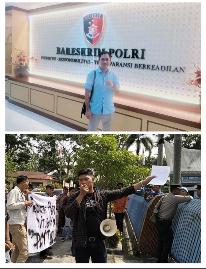 Ketua Gerakan Ikatan Mahasiswa dan Pemuda (GIMP) Sumut : Indra Simarmata & Ketua Gerakan Mahasiswa/Pemuda Peduli Masyarakat (GAMPERA) Sumut : Armada Simorangkir.