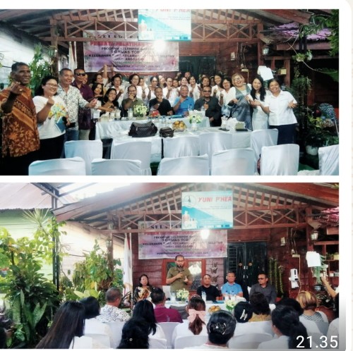 Teks Foto : Foto Bersama Dalam Acara Penutupan LPK Yuni Phea & Sambutan Sekcam Siantar Selatan.